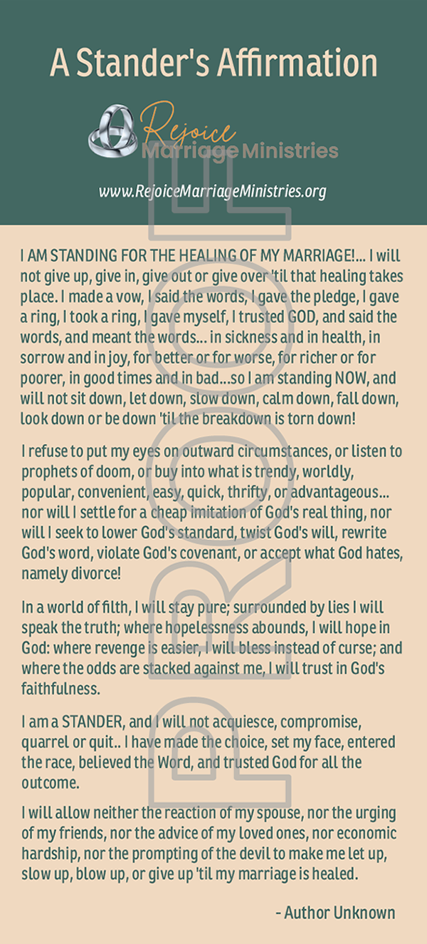 STANDERS AFFIRMATION BOOKMARK